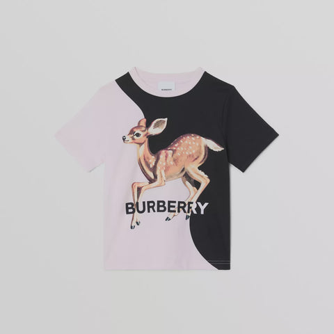 Burberry Pink Montage Print Cotton T-shirt