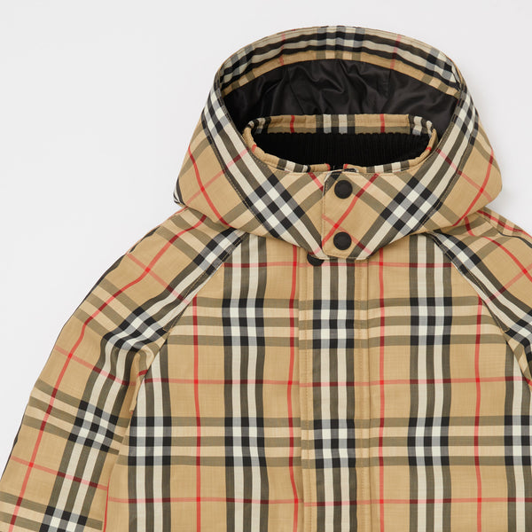 Burberry Vintage Check Down-filled Hooded Coat