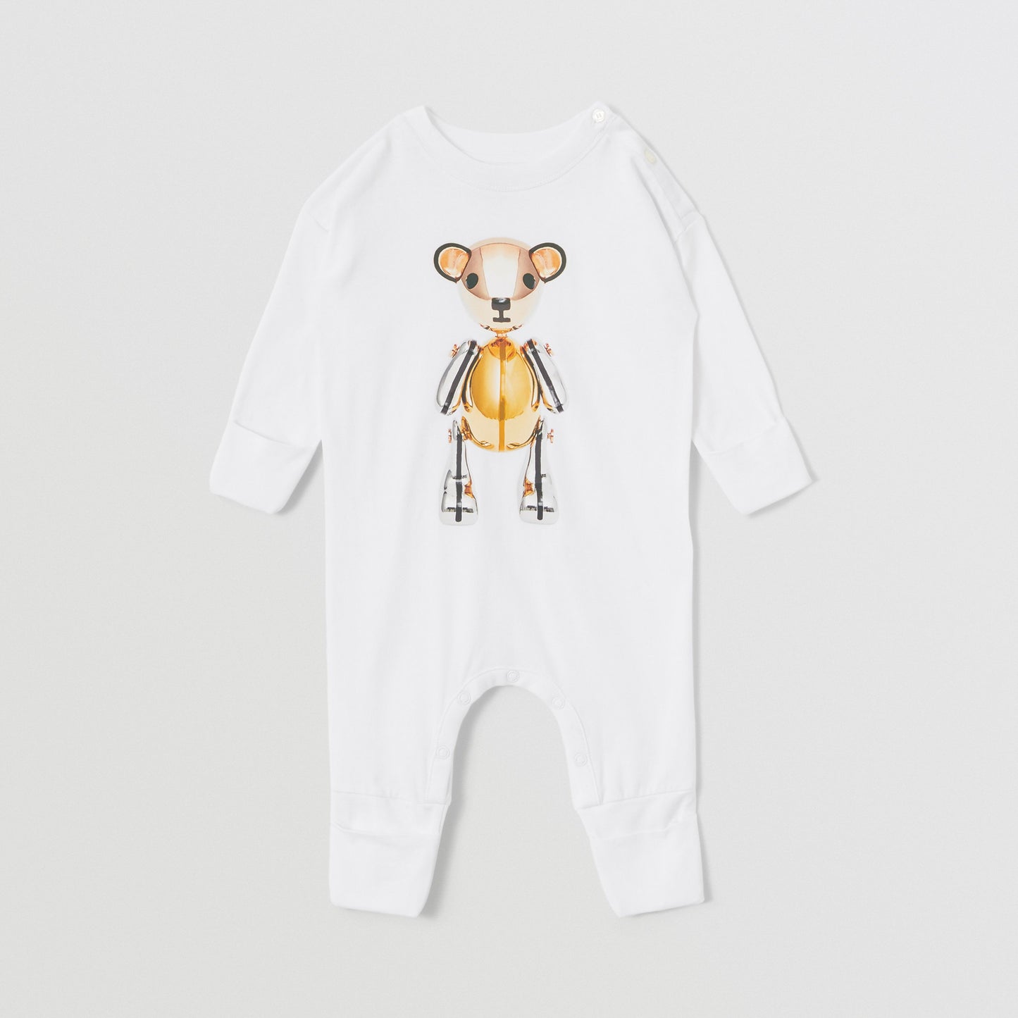 Burberry Thomas Bear Print Cotton Jumpsuit