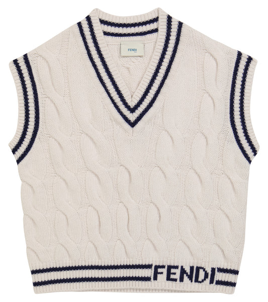 Fendi Logo Knit Sweater Vest