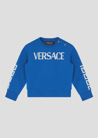 Versace Blue & White Logo Sweatshirt