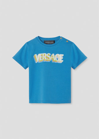 Versace Baby Boy Logo Blue Tshirt