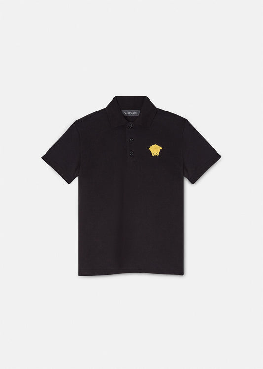 Versace MEDUSA EMBROIDERED KIDS POLO SHIRT