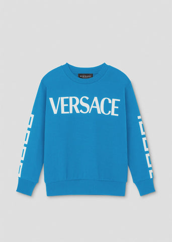 Versace Fleece Logo Greca Print Sweatshirt