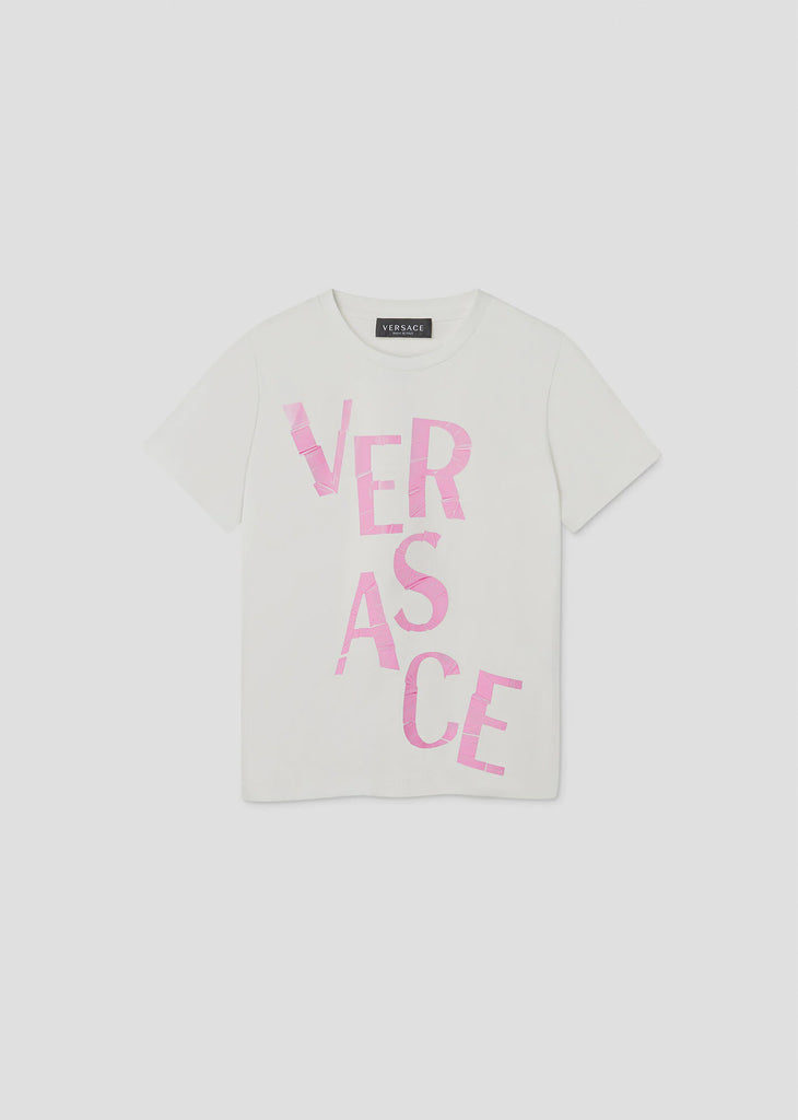 Versace Pink Logo Cotton Tshirt