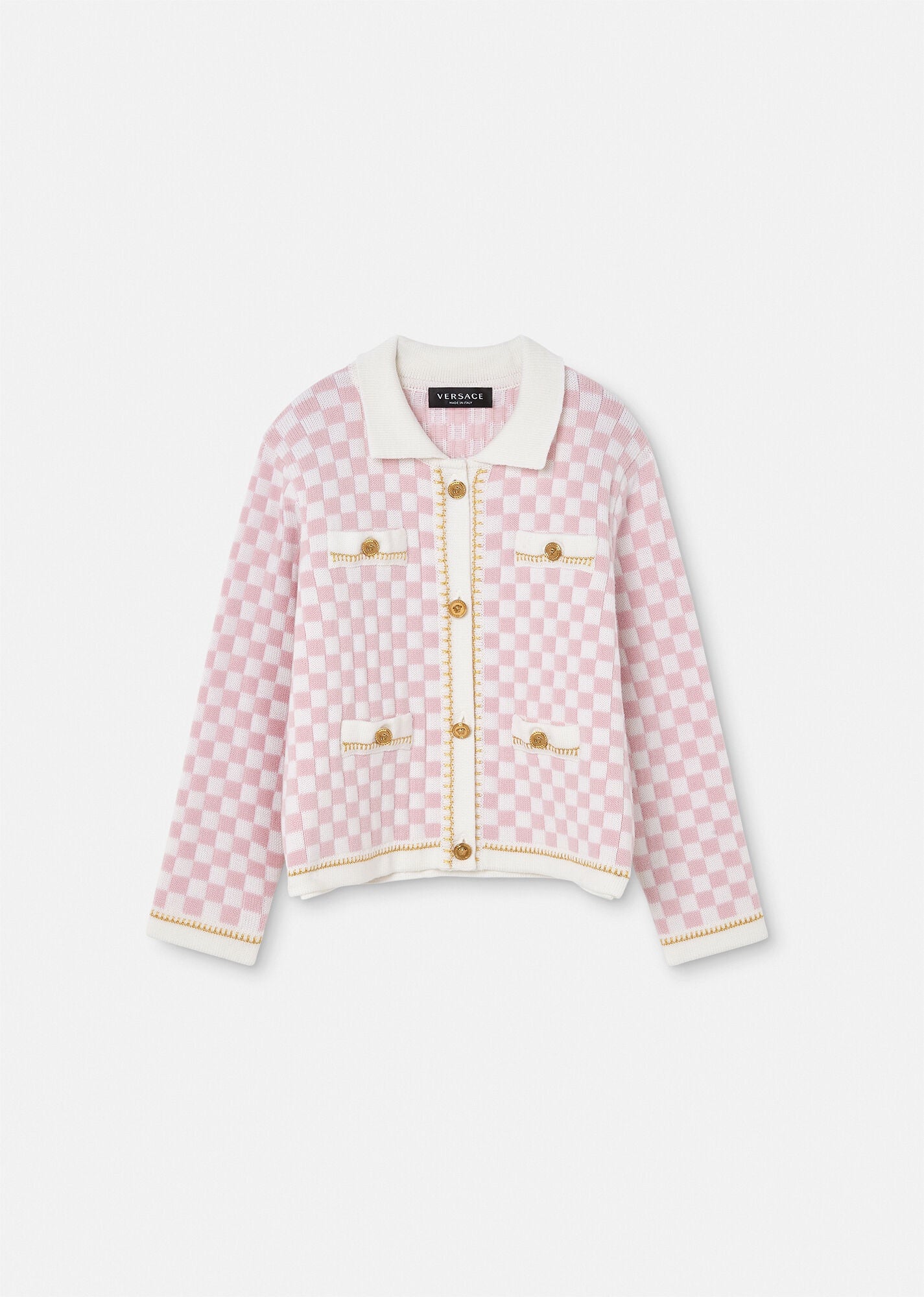 Versace Checked Medusa Cardigan