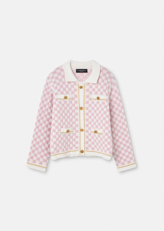 Versace Checked Medusa Cardigan