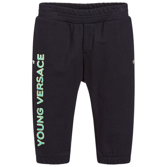 Versace Blue Cotton Joggers