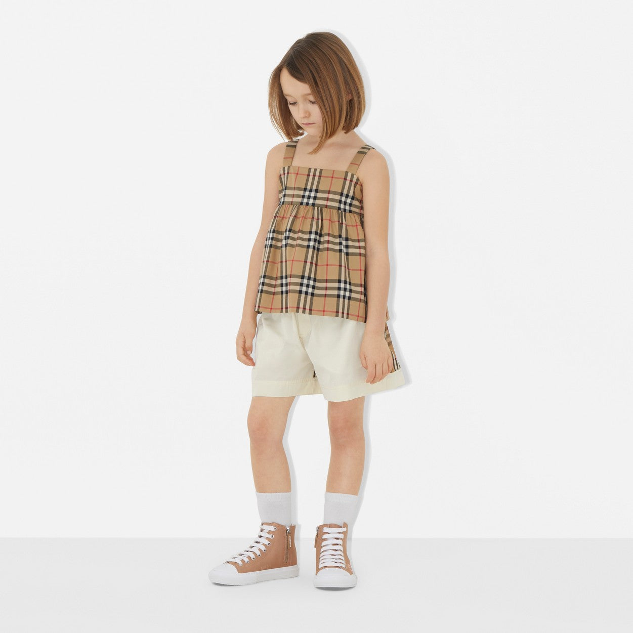 Burberry Vintage Check Stretch Cotton Top