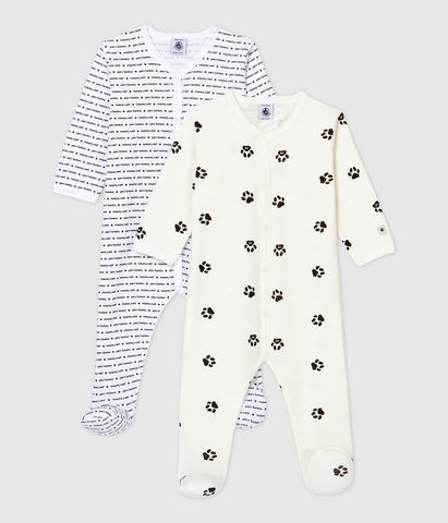 Petit Bateau Baby 2-Pack Cotton Sleepsuit