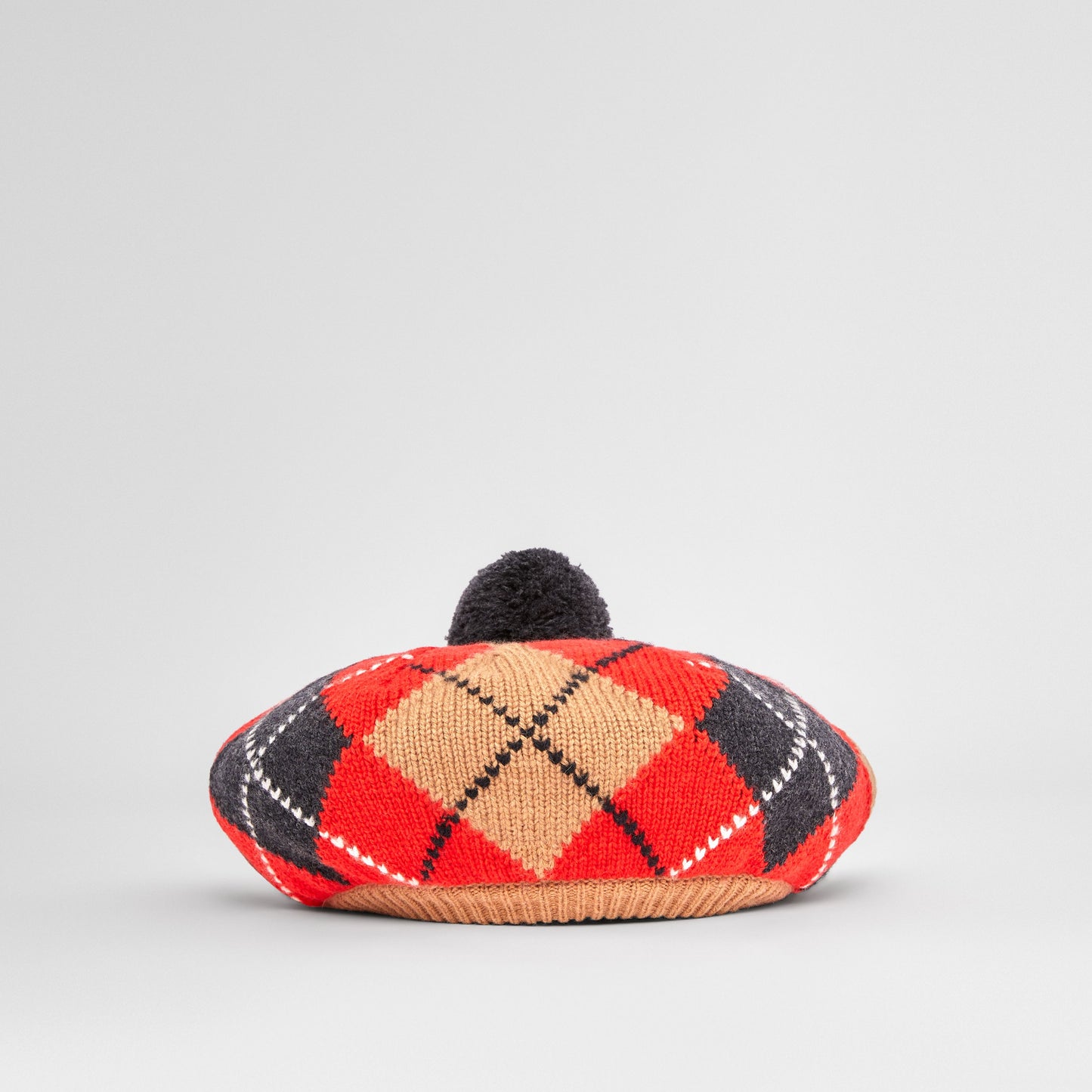 Burberry Motif Argyle Intarsia Wool Hat