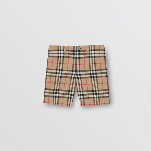 Burberry Vintage Check Cotton Tailored Shorts