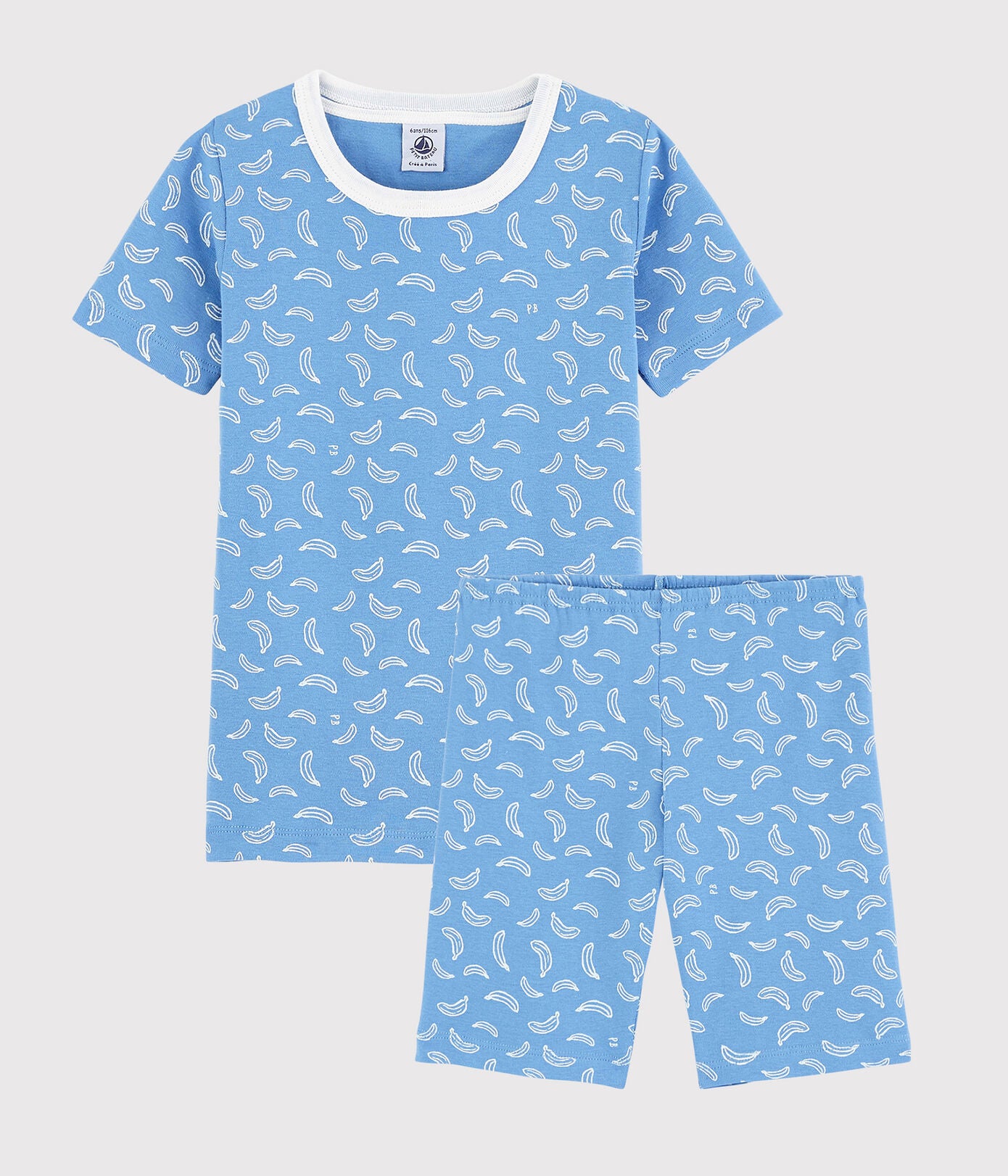 Petit Bateau Banana Print Short Pajamas