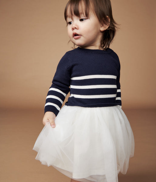 Petit Bateau Baby Girl Wool/Cotton Dress