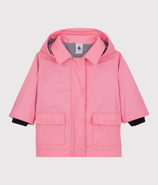 Petit Bateau Baby Girl Pink Raincoat