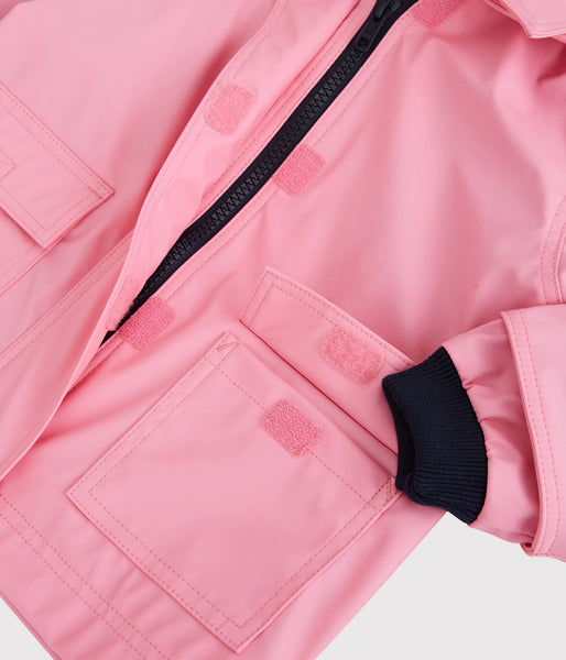 Petit Bateau Baby Girl Pink Raincoat