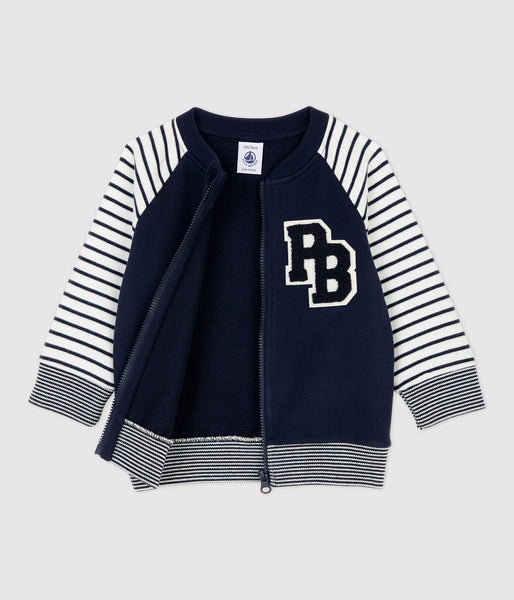 Petit Bateau Baby Fleece Baseball Jacket