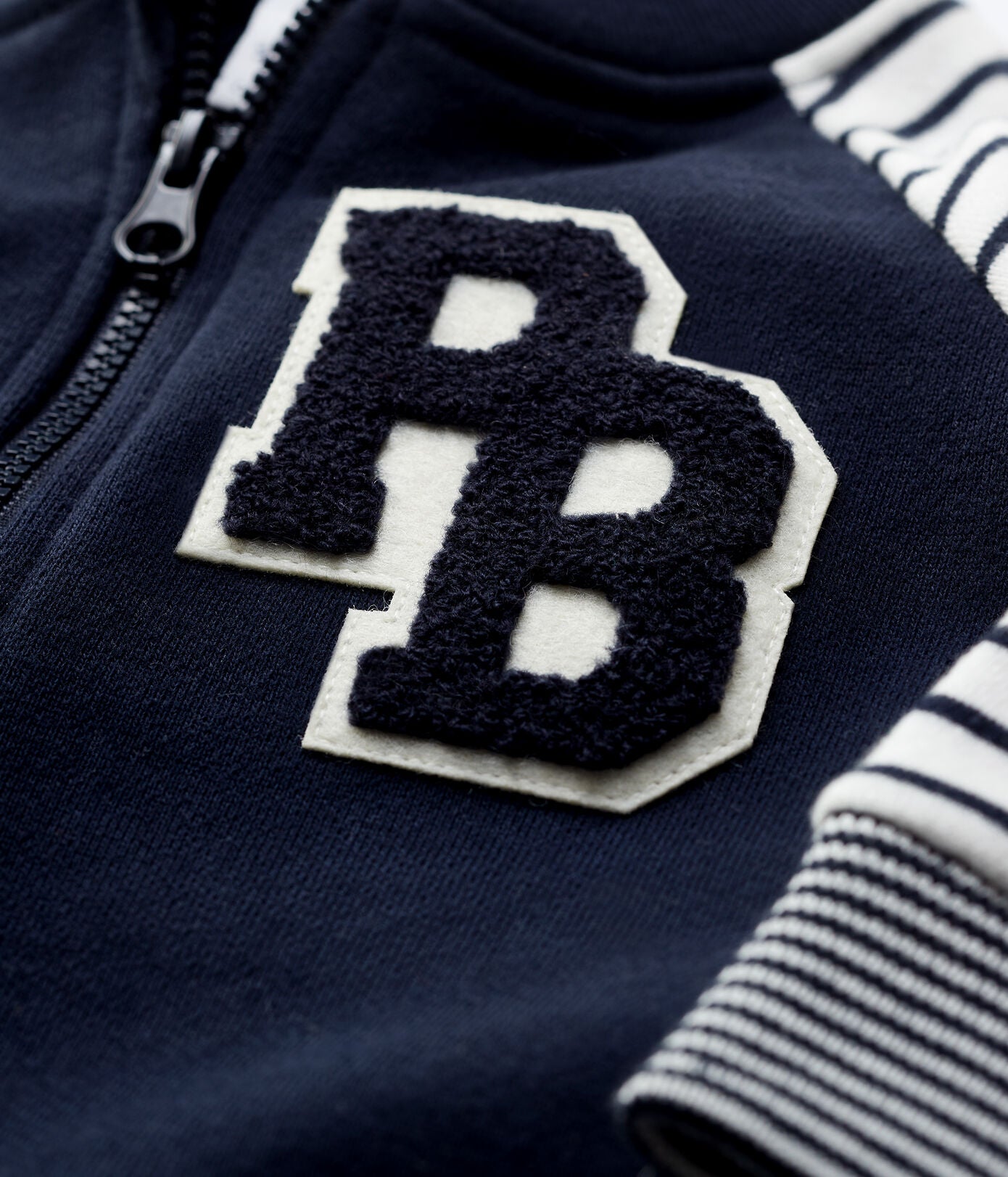 Petit Bateau Baby Fleece Baseball Jacket