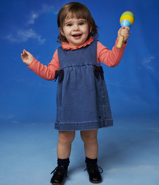 Petit Bateau Baby Girl Denim Dress