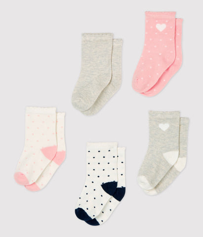 Petit Bateau Baby Girl Socks 5-Pck