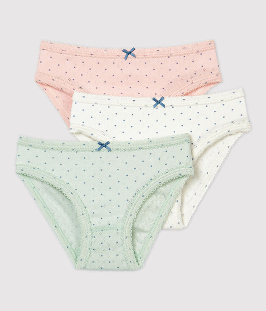 Petit Bateau Girls Multicolored Organic Cotton Briefs