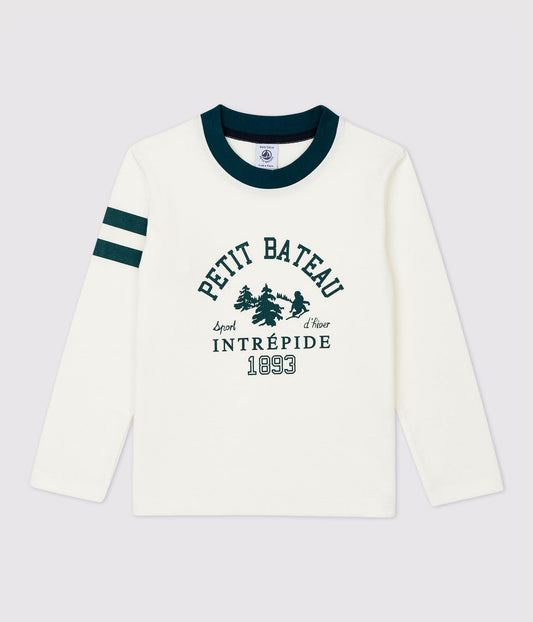 Petit Bateau Long-Sleeved Cotton T-shirt