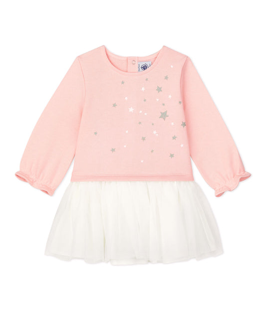 Petit Bateau Baby Girl Velour Dress