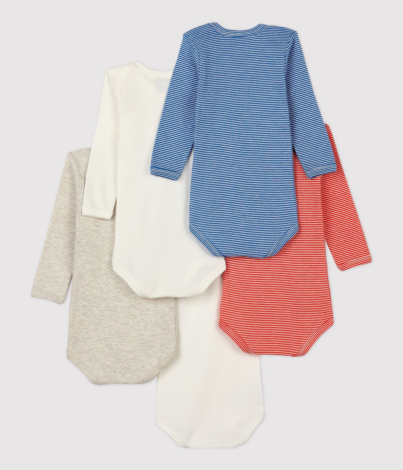 Petit Bateau Baby Cotton Bodysuits 5pks