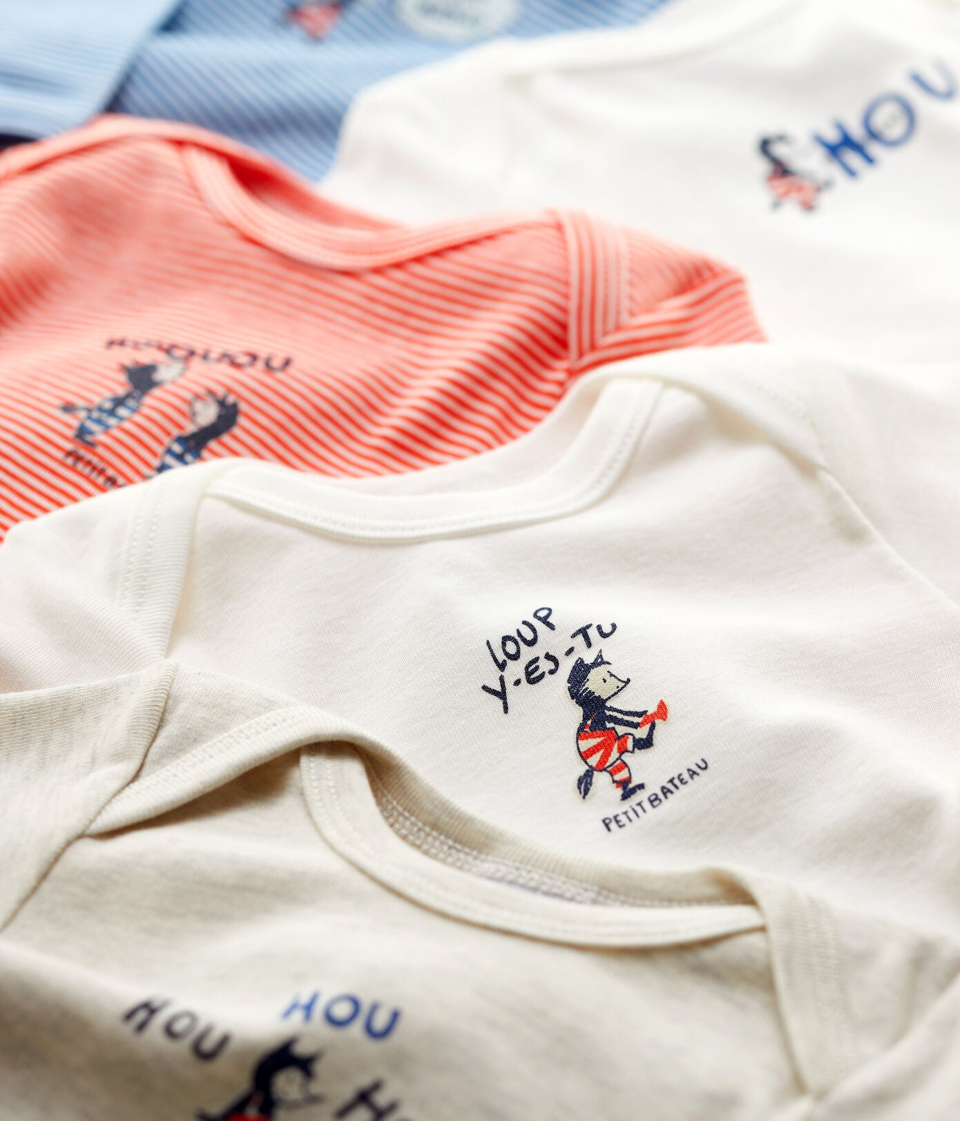 Petit Bateau Baby Cotton Bodysuits 5pks