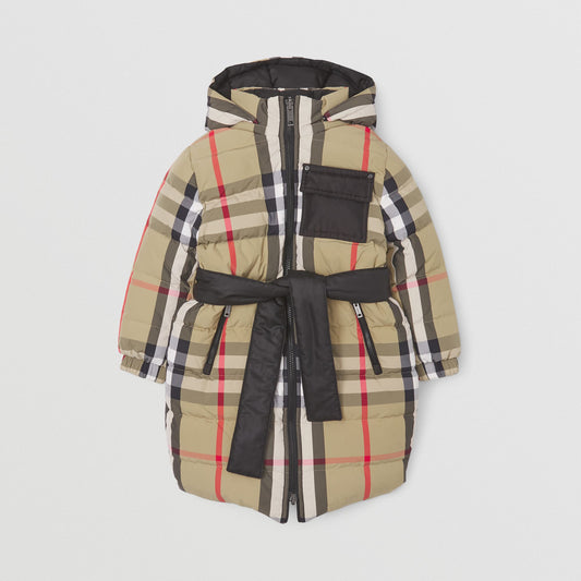 Burberry Reversible Check Recycled Nylon Puffer Coat