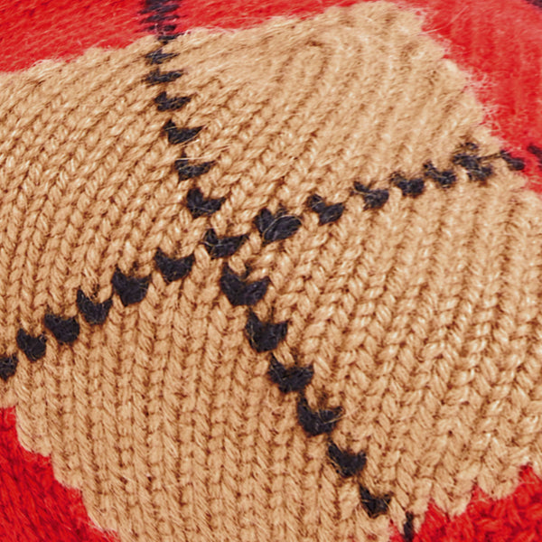 Burberry Motif Argyle Intarsia Wool Hat