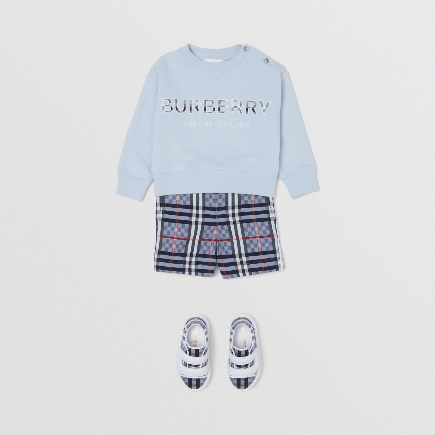 Burberry Baby Embroidered Logo Cotton Sweatshirt