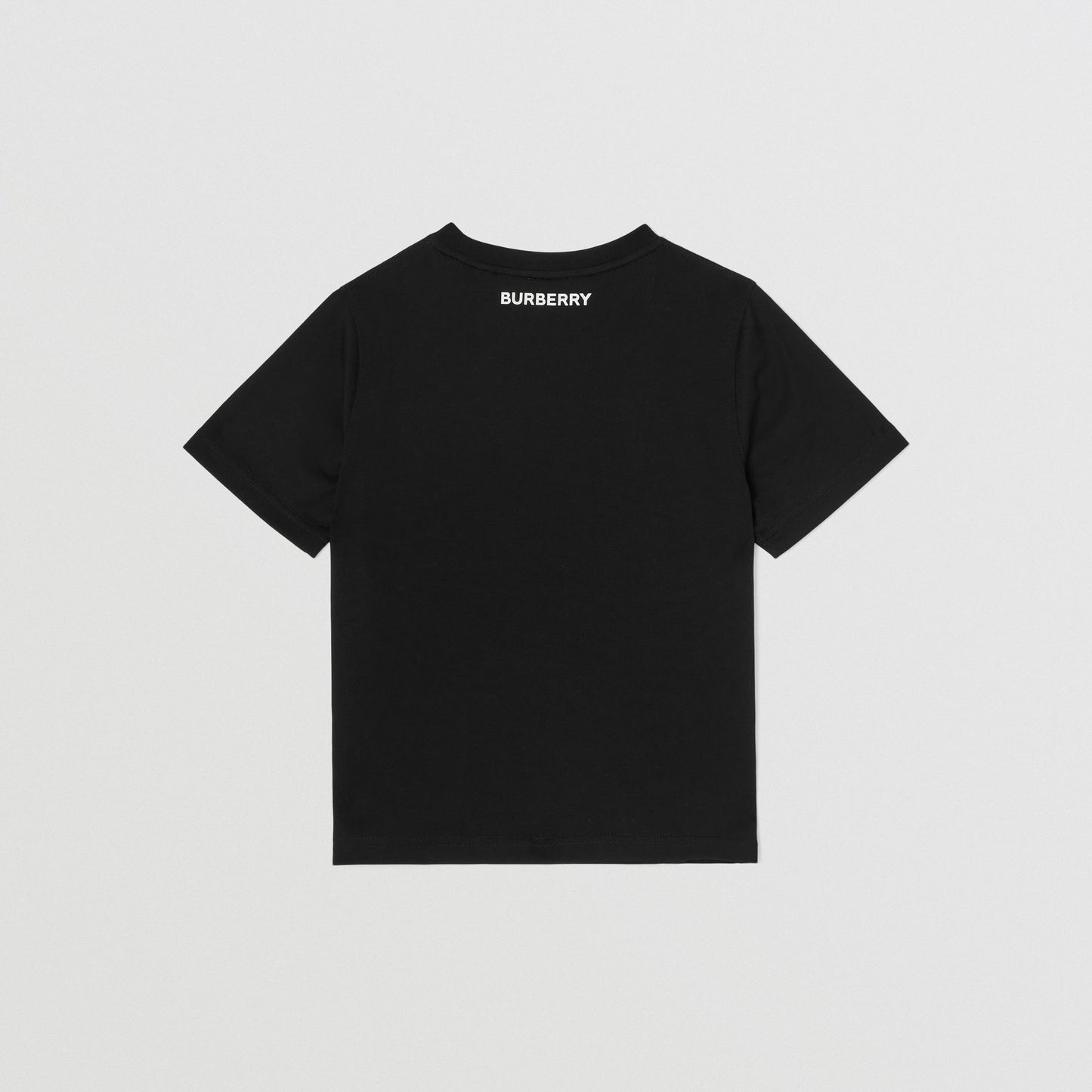 Burberry Black Vintage Check Panel Cotton T-shirt