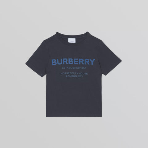 Burberry Navy Horseferry Print Cotton T-shirt