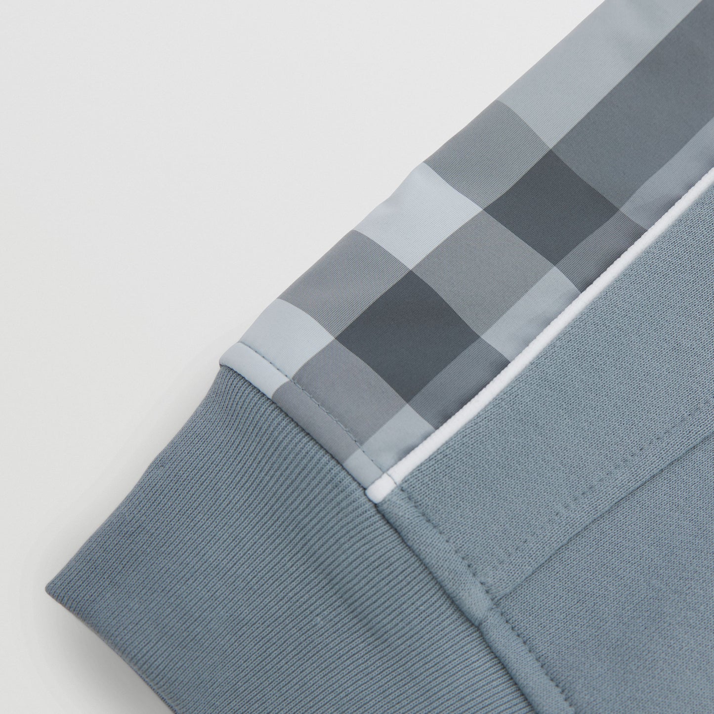 Burberry Blue Check Panel Cotton Jogging Pants