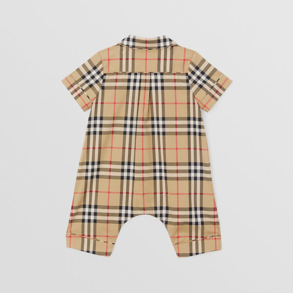 Burberry Vintage Check Stretch Cotton Playsuit