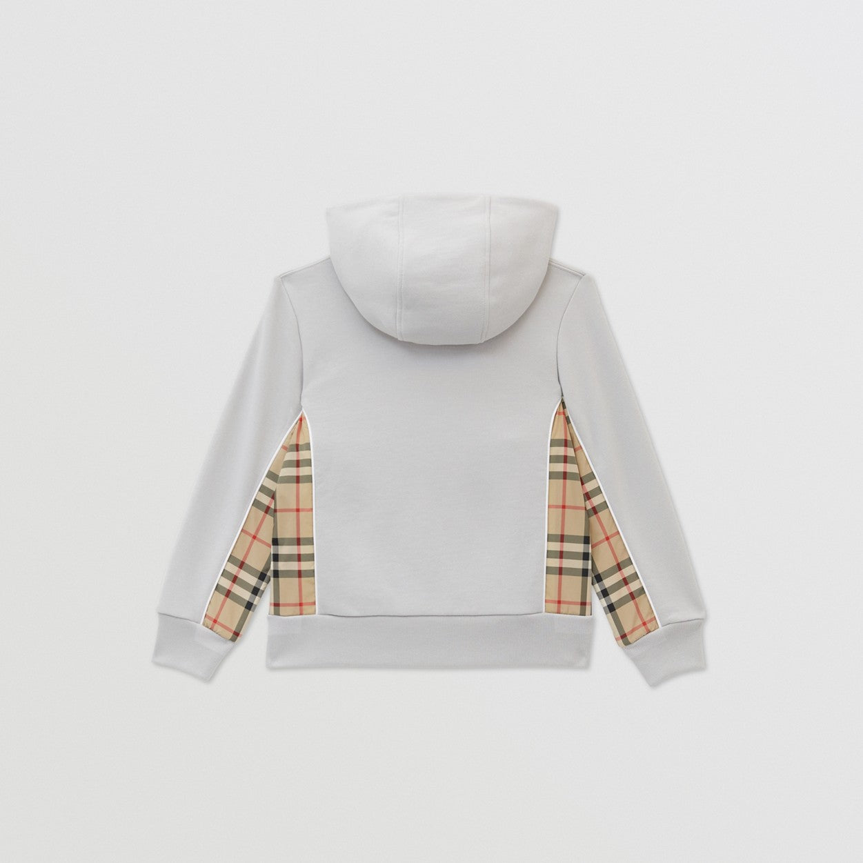 Burberry Grey Vintage Check Panel Cotton Hoodie