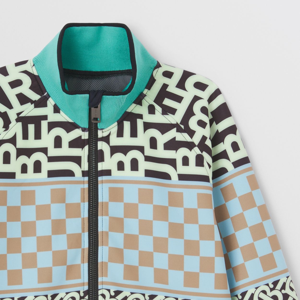 Burberry Montage Print Stretch Jersey Track Jacket