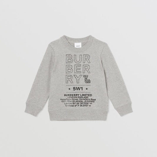 Burberry CB Logo Grey Sweatshirt