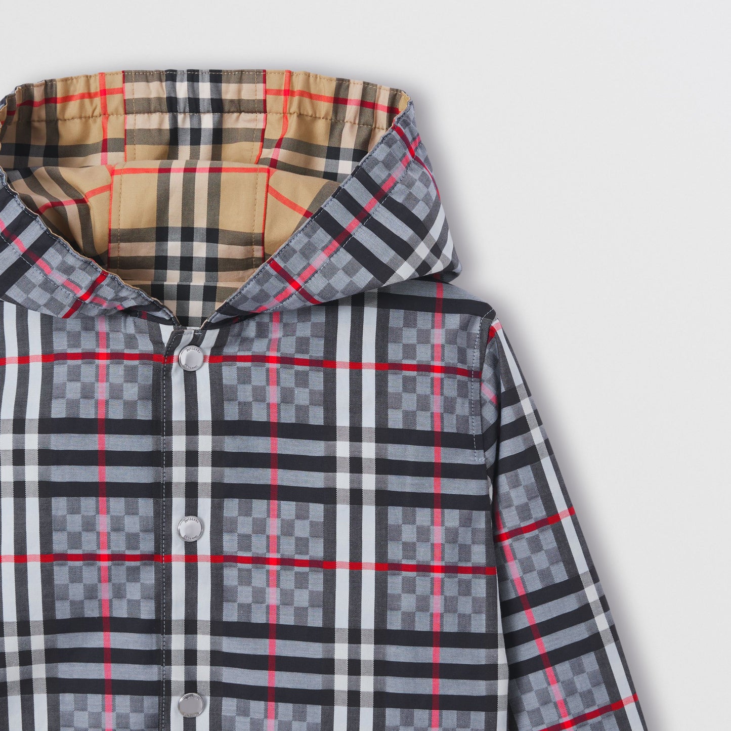 Burberry Reversible Check Stretch Jacquard Jacket