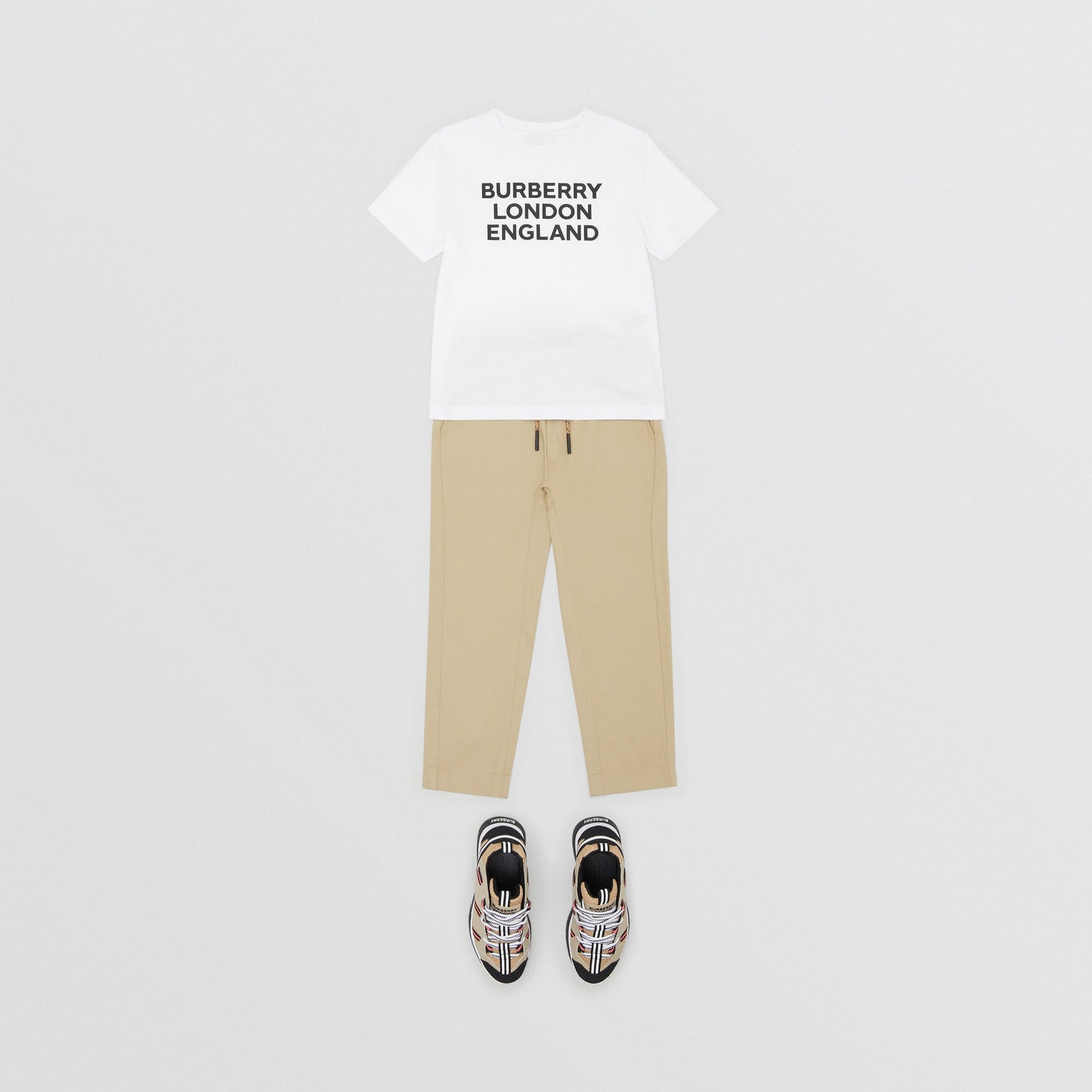 Burberry White Logo Cotton T-shirt