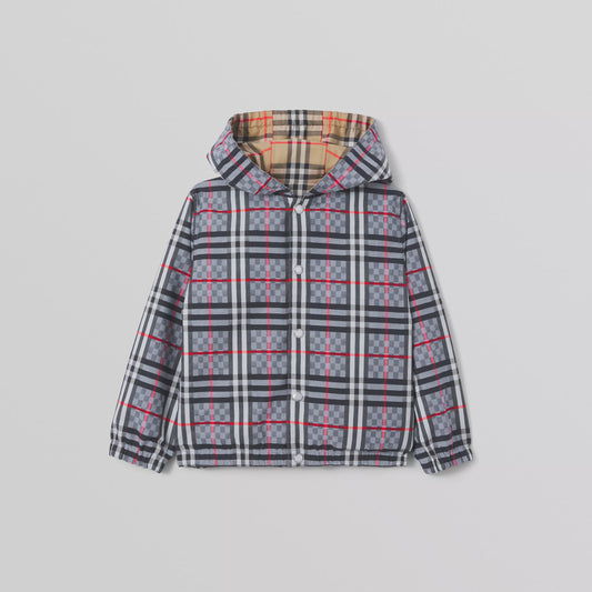 Burberry Reversible Check Stretch Jacquard Jacket