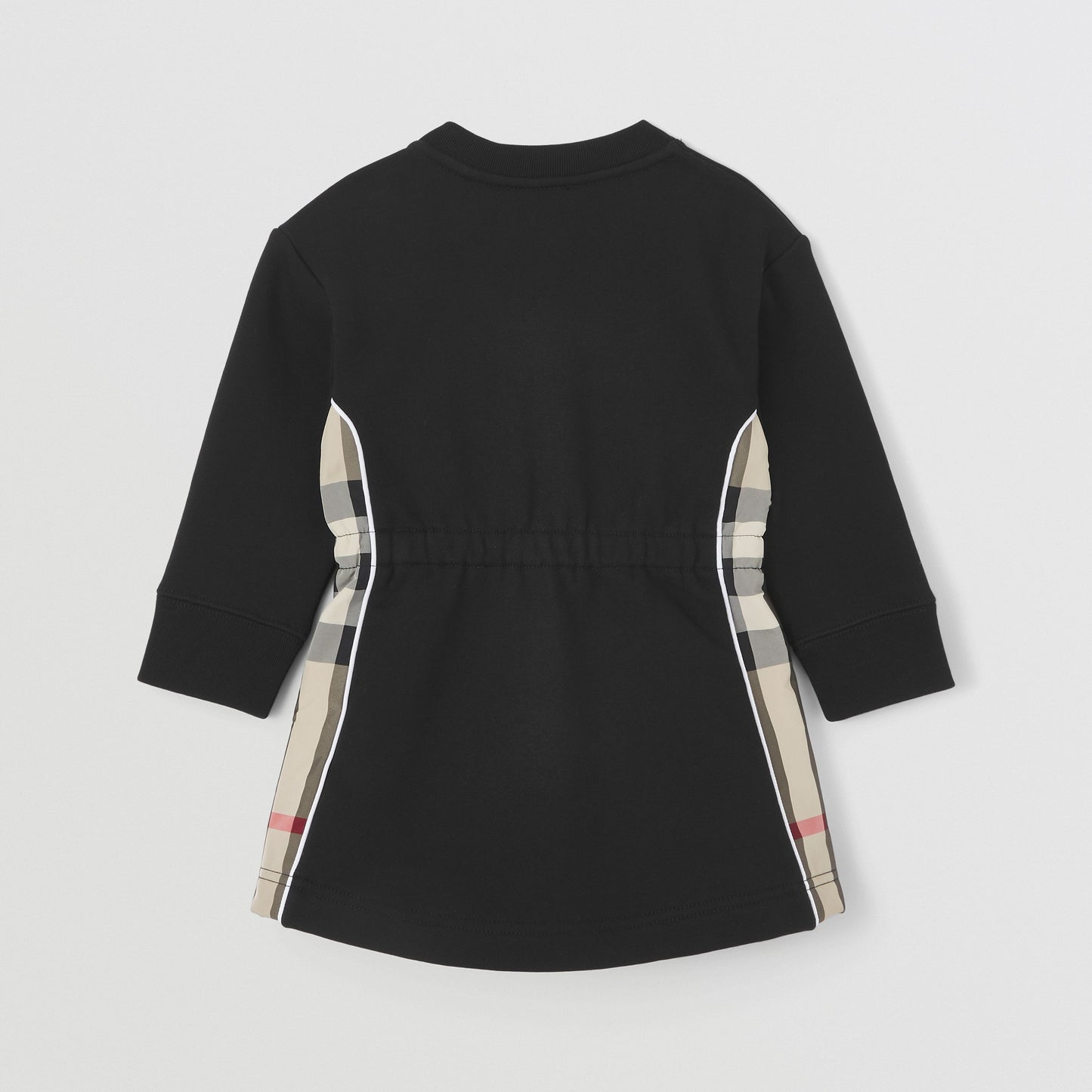 Burberry Baby Long-sleeve Check Panel Cotton Dress