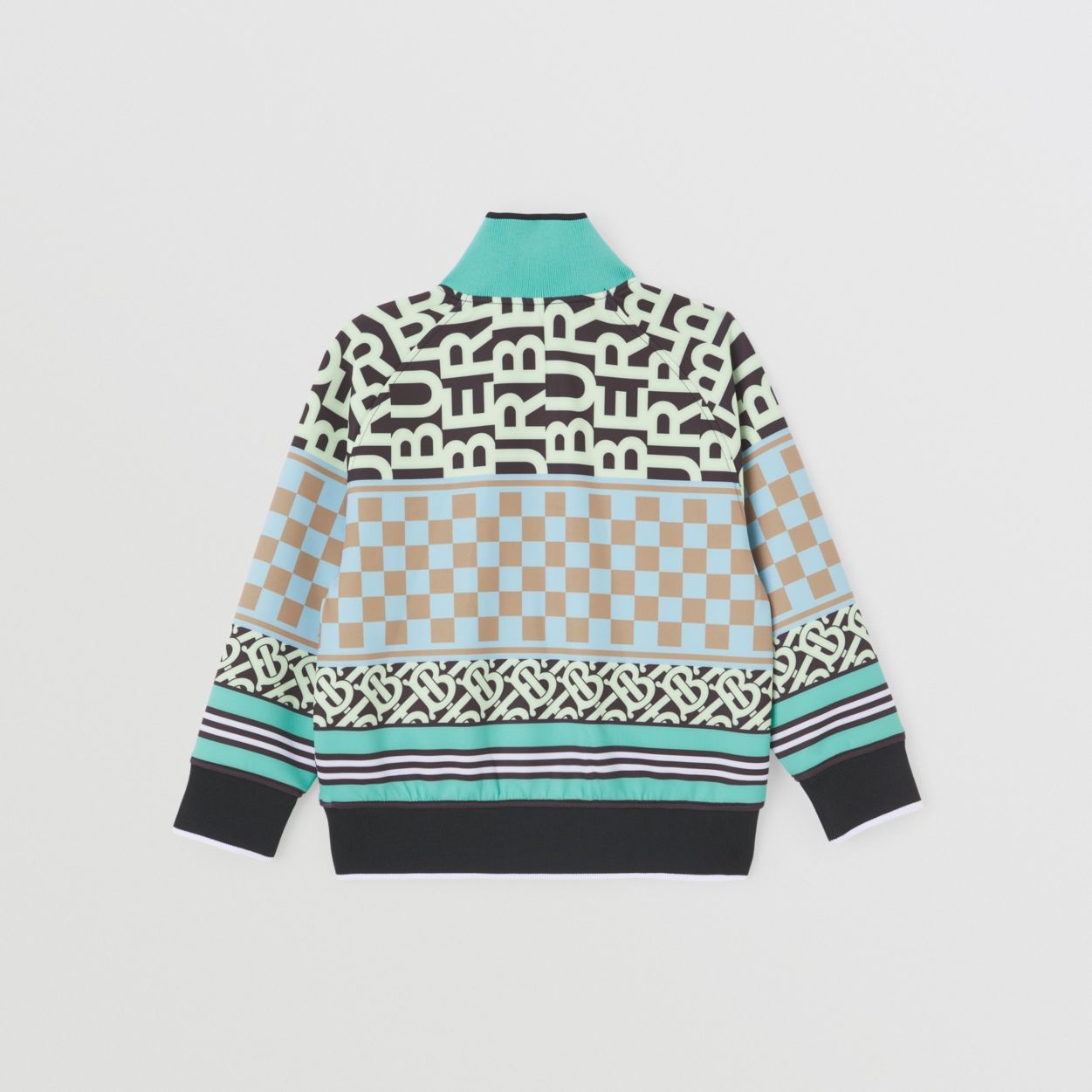 Burberry Montage Print Stretch Jersey Track Jacket