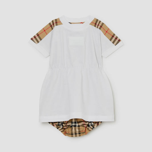 Burberry Check Cotton Dress with Bloomers