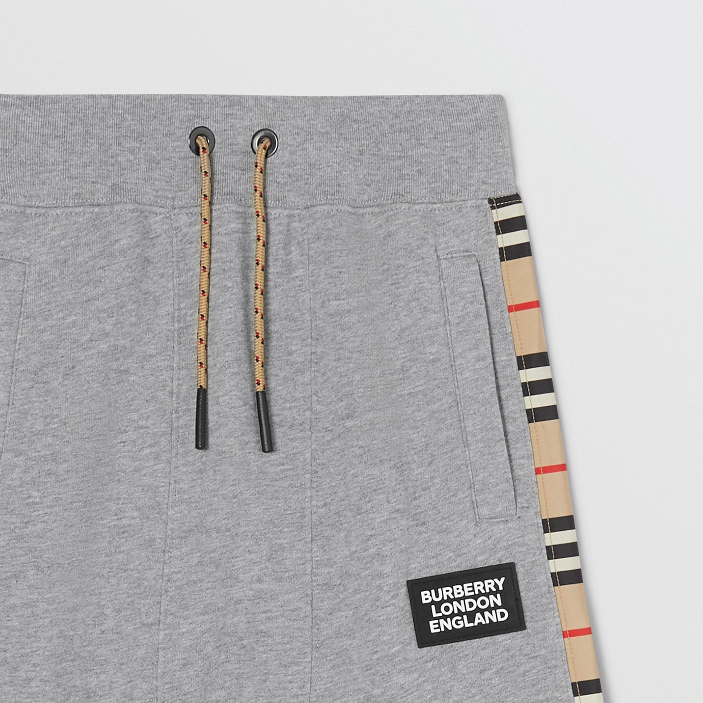 Burberry Icon Stripe Panel Cotton Trackpants