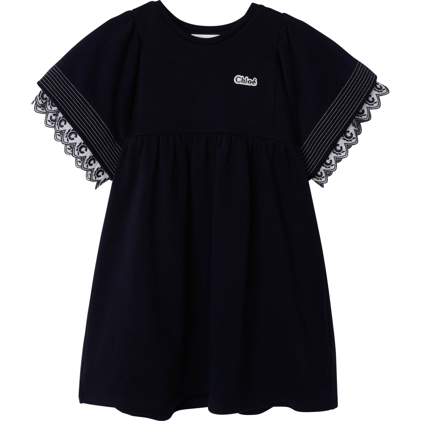 Chloe C Embroidery Sleeve Dress