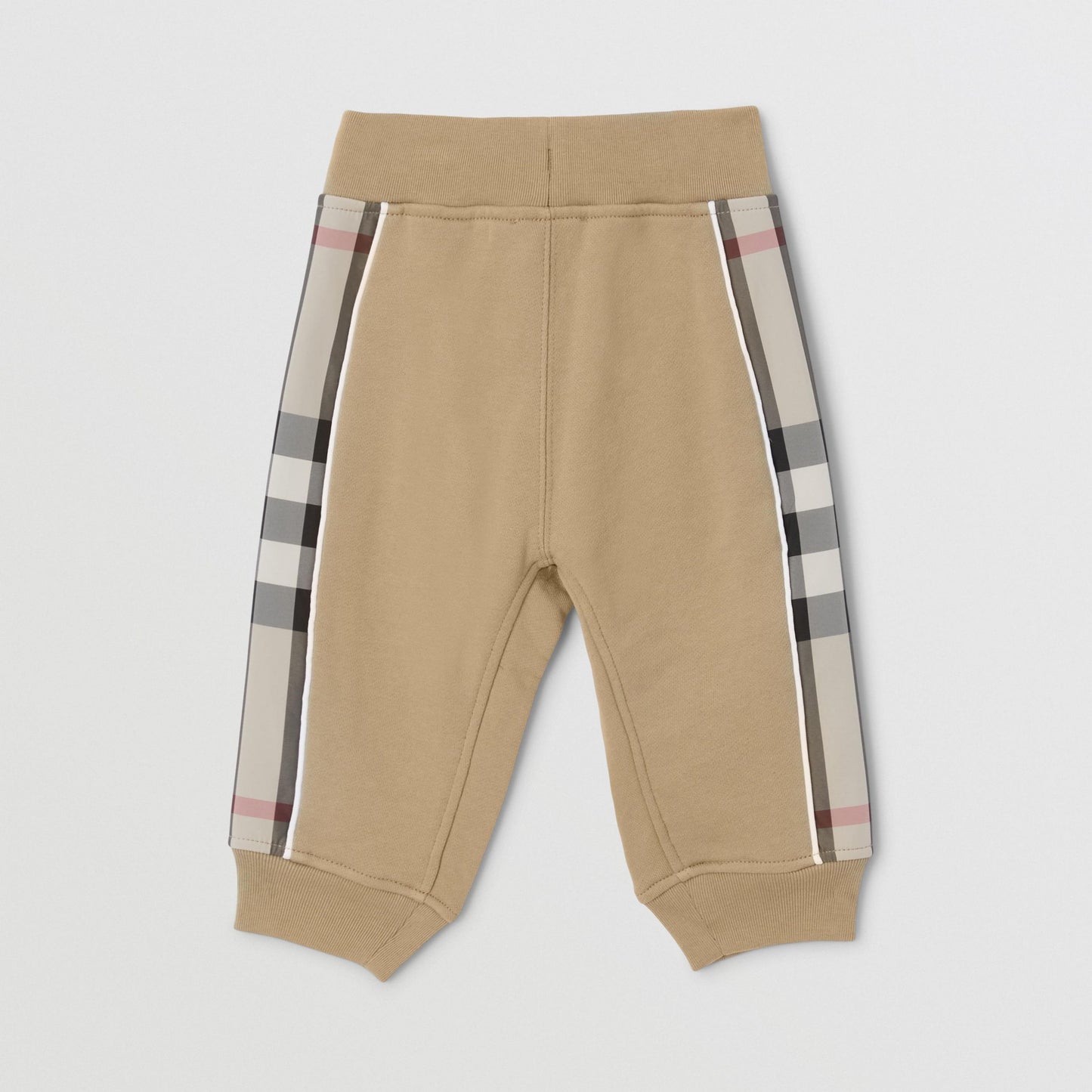 Burberry Baby Beige Check Panel Jogging Pants