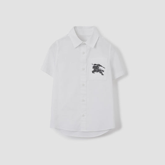 Burberry EKD Motif Stretch Cotton Shirt