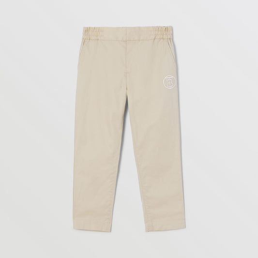 Burberry Monogram Motif Cotton Trousers